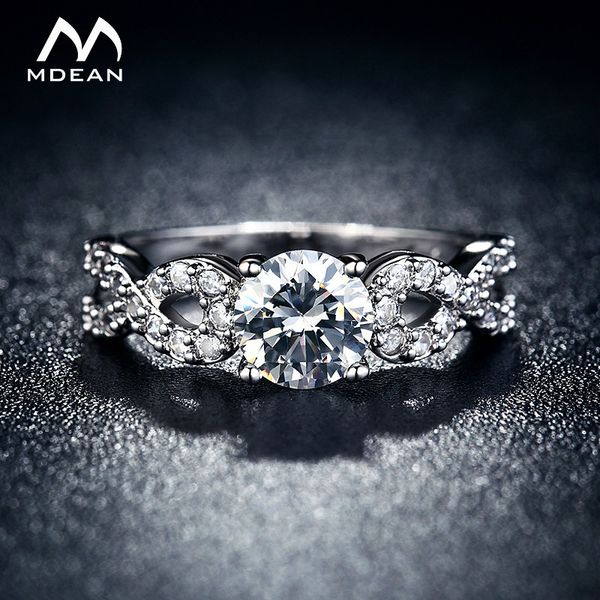 

wedding rings for women white gold color jewelry luxury vintage bague for lady zirconia accessories bijouterie size 5-12 msr099, Silver