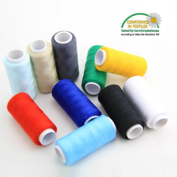 

40s/2 sewing threads 200yards high strength curtain/cushion/dress thread/sewing yarn/10pcs/bag selling material, Black;white