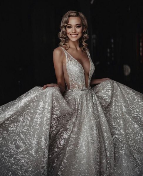 

2018 берта вечерние платья bling бисером глубокий v шеи развертки поезд спинки сексуальное платье выпускного вечера партии вечерние платья п, Black