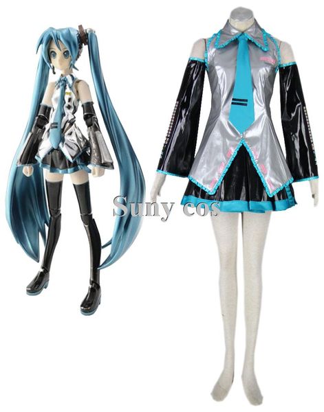 

vocaloid hatsune miku anime halloween cosplay costume, Black