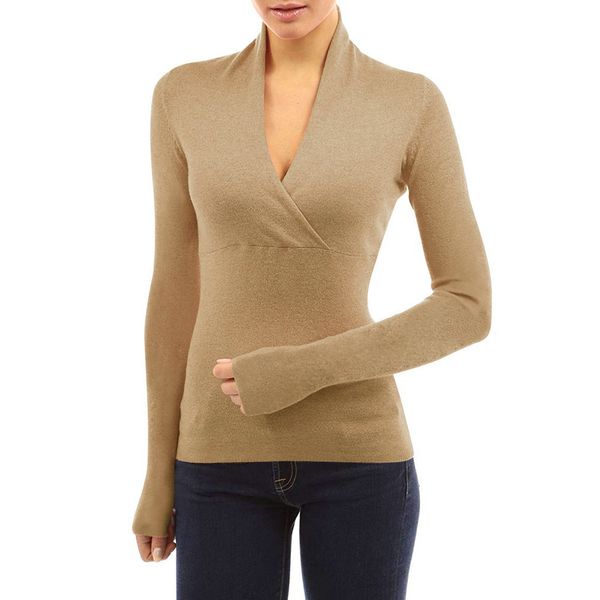 

europe and the united states autumn coat v collar overlapping features stitching coat zc2872, White