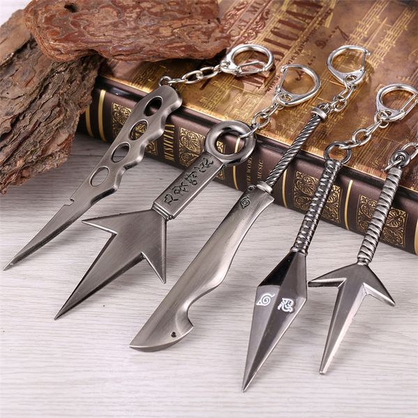 

movie naruto keychain anime key ring akatsuki hat holder key chain scrolls pendant chaveiro jewelry souvenir fashion, Silver