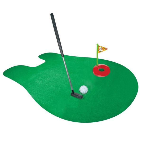 

1 set mini golf package mat toilet entertainment bathroom decoration toilet seat mats golf tees novelty gag gift toy new