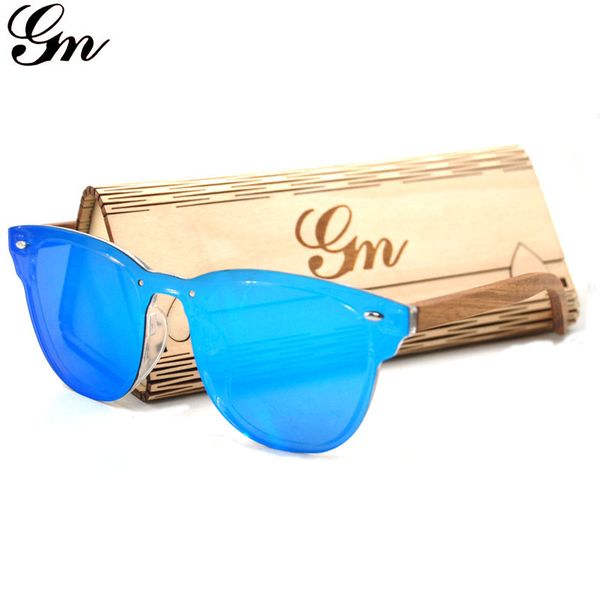 

g m wooden sunglasses for women fashion brand designer uv400 mirror lenses bamboo sunglasses women for men 2018 new arrival, White;black