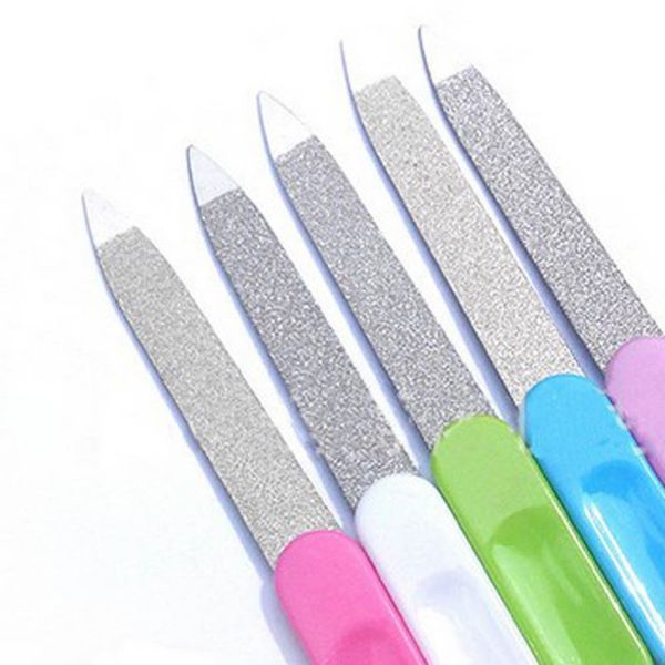 

nail file for pretty metalic stainless steel cuticle lime professional tool files random color