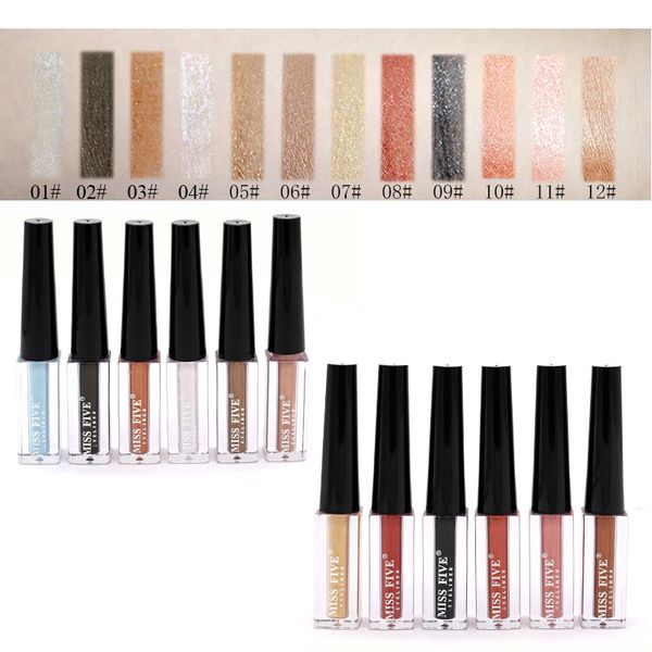 

wholesale 3pcs 6pcs long-lasting glitter eye shadow for women cosmetics shimmer eye liner metallic maquillage