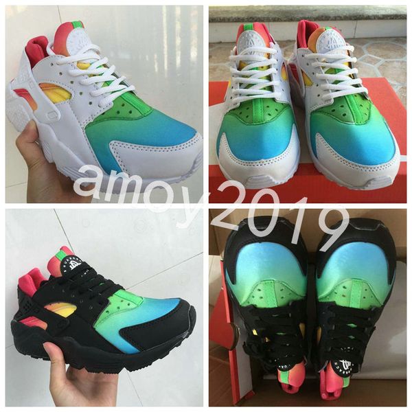 

2018 air huarache ultra running shoes men women huaraches rainbow breathe huraches multicolor hurache mens trainers sneakers size 36-46