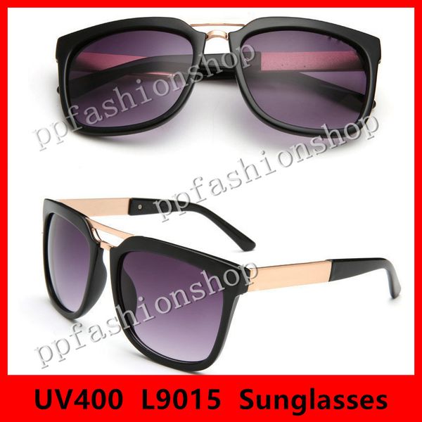 

luxury 9015 brand designer sunglasses for men women uv protection glasses classic fashion square frame sunglasses with box, White;black