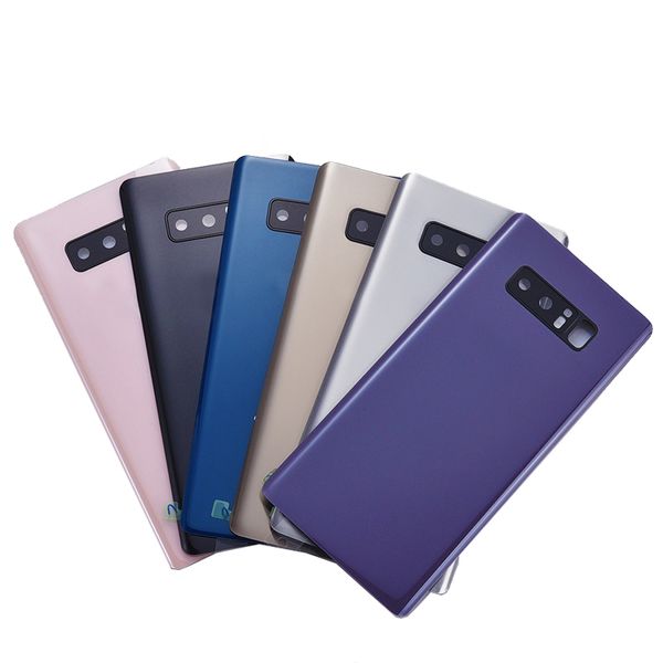 

Для Samsung Galaxy Note 8 N950F N950FD Задняя стеклянная крышка Корпус Батарейного отсека с каме