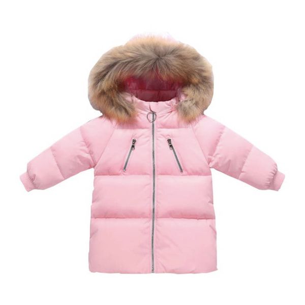 

winter children outerwear down parkas kids hooded cotton coats thicken hooded cotton jacket 2-6t long warm parkas, Blue;gray