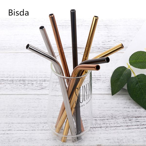 

new 4pcs/lot stainless steel drinking straws reusable metal straw bent stainless filter drink yerba mate bar accessories