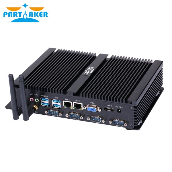 

Fanless mini pc industrial computer with USB 3.0 Dual Gigabit Lan 4 COM HDMI Intel Celeron C1037U