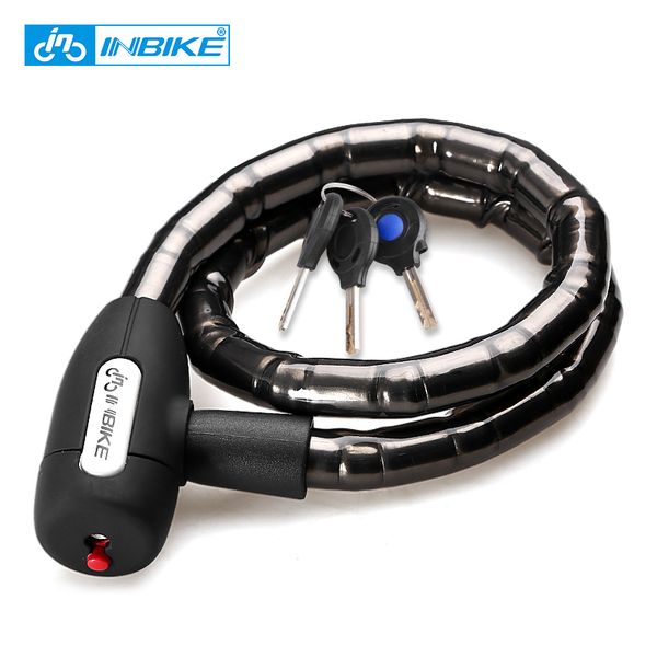 

inbike bike cable lock 0.85m waterproof anti-theft bicycle lock with 3 keys cb106