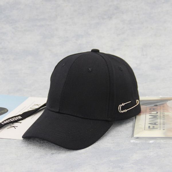 

hat men and women korean version of the pin baseball cap embroidery letter long belt bend cap, Blue;gray