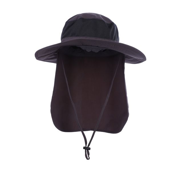 

2018 long cloak visor fisherman hat wide brim anti uv breathable quick dry ear neck cover flap hat outdoor sportswear, Black;white