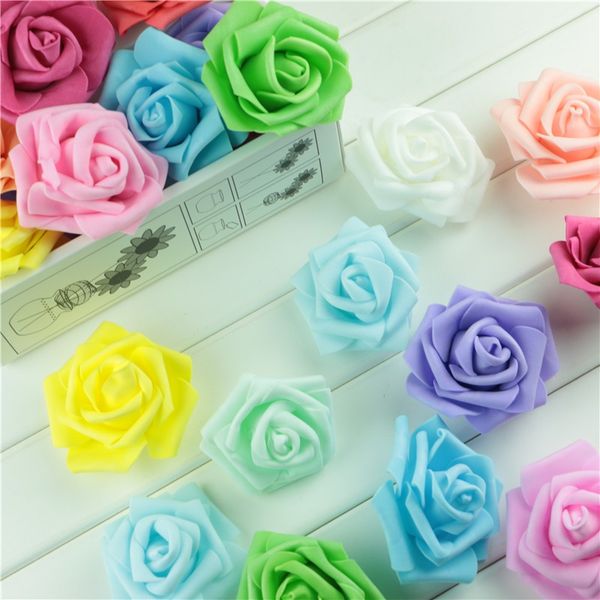 

бесплатная доставка 100 шт. искусственные цветы искусственные розы 6 см пены цветы для свадебные букеты свадебный декор украшения дома оптов