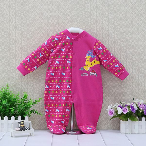 

little q long sleeve baby pure cotton clothes newborn one piece spring long sleeve boys rompers kids sleeping girls clothing, Blue
