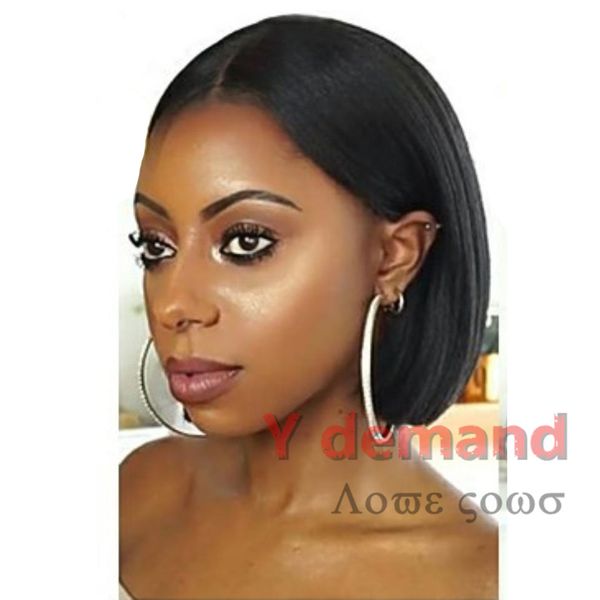 

черные короткие прямые синтетические волосы косплей мода женщины девушка парик черный цвет термостойкий hr5054-10 дюймов, Black