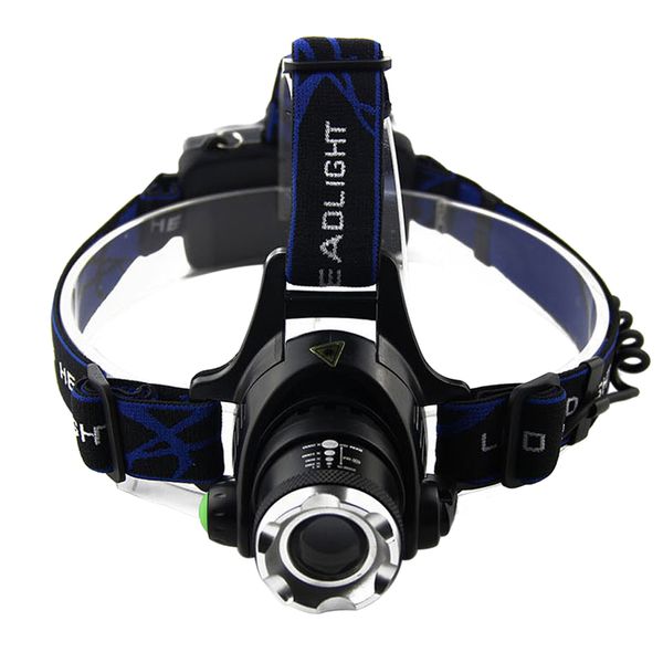 

2000 lumen cree t6 led head light lamp rechargeable 90 degrees headlights 18650 battery charge outdoor lighting
