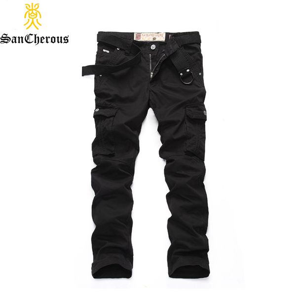 

2018 spring autumn man casual pant outwear 2 colors cotton full length male trousers, Black