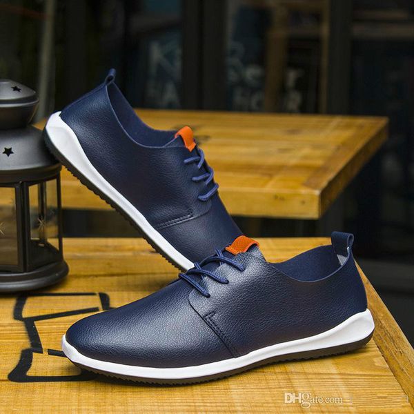 

brand designer men's sreathable microfiber leather men's casual shoes business men shoes pure color comfortable summer fashion sho, Black