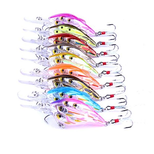 

lenpaby 9pcs 7.5cm 9g hard diving group crankbaits swimbaits wobbler pike carp trout catfish pesca fishing lures