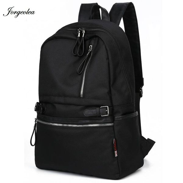

jorgeolea male business backpack leisure labshoulders bag men satchel solid school bag 170728