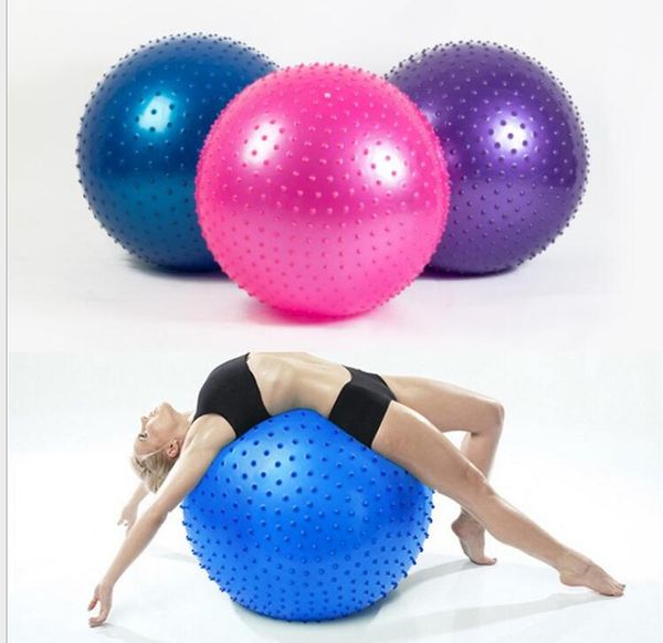 Palline da massaggio gonfiabili con punto a sfera per stabilità yoga da 65 cm, palline gonfiabili per esercizi di yoga, pilates, palla fitness, palla da allenamento per bilanciamento