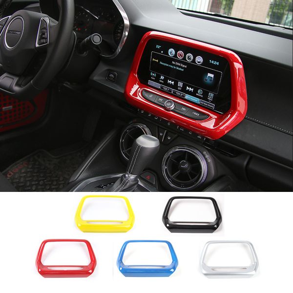 

car 8.0 inch navigation panel cover screen frame abs 5 colors for chevrolet camaro auto interior accesssorior