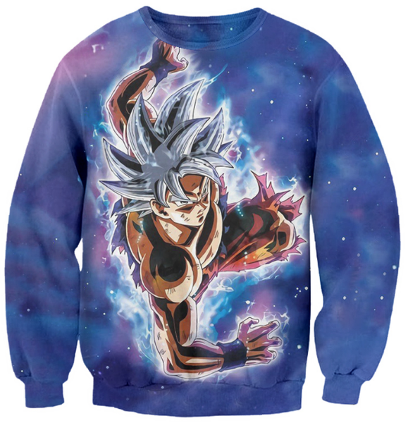 

new fashion women/men dragon ball z goku harauku style funny 3d printed crewneck sweatshirts hoodies k123, Black