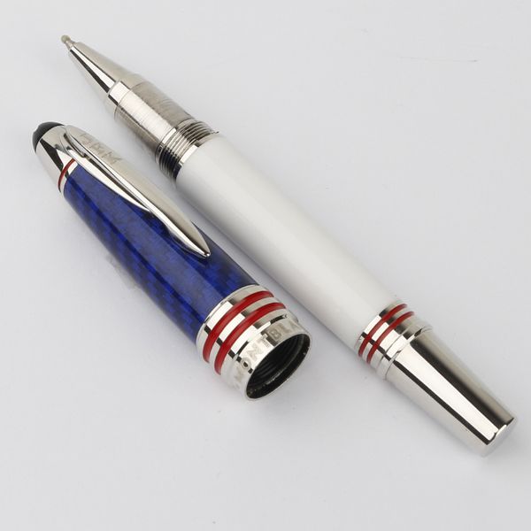 

Luxury MB monte brand pen with "JFK" clip fiber carbon Fountain/Ballpoint Pen/rollerball MT pens black resin AAA quality