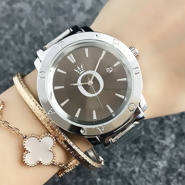 

Fashion Brand Women's Girls Date Calendar steel metal band Quartz wrist Watch P56