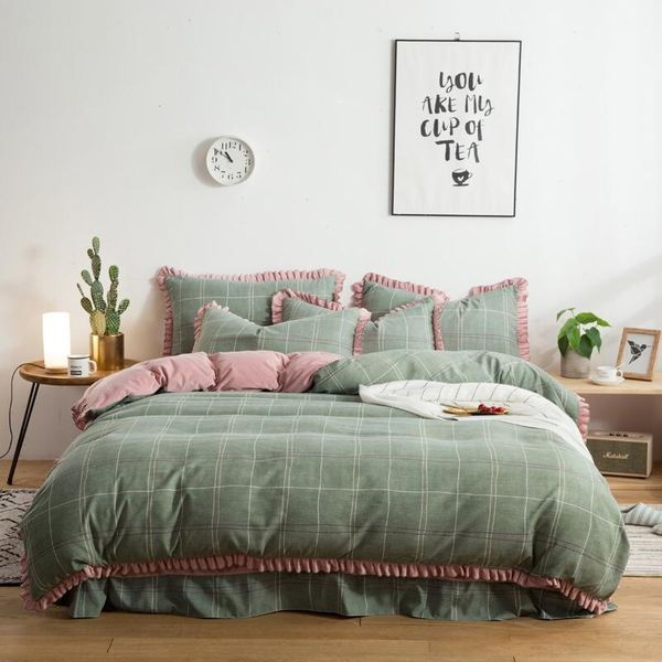 100 Cotton Quality Nordic Blue Check Solid Colors Home Textile 100 Cotton Quality Nordic Blue Check