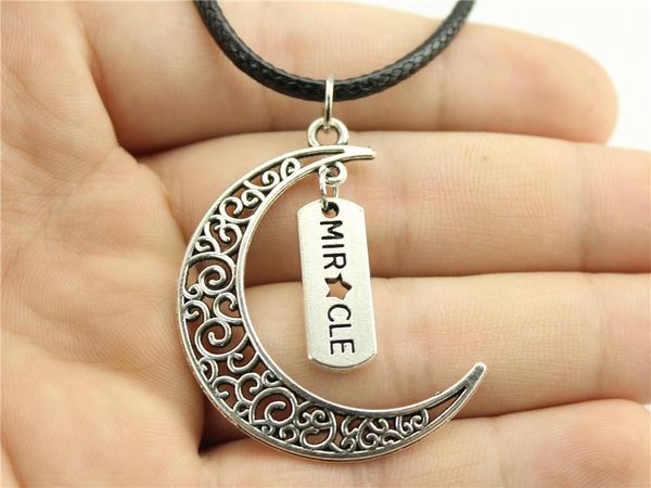 

wysiwyg 5 pieces leather chain necklaces pendants choker collar male necklace fashion miracle star tag 21x8mm n6-b11573-b11772, Golden;silver