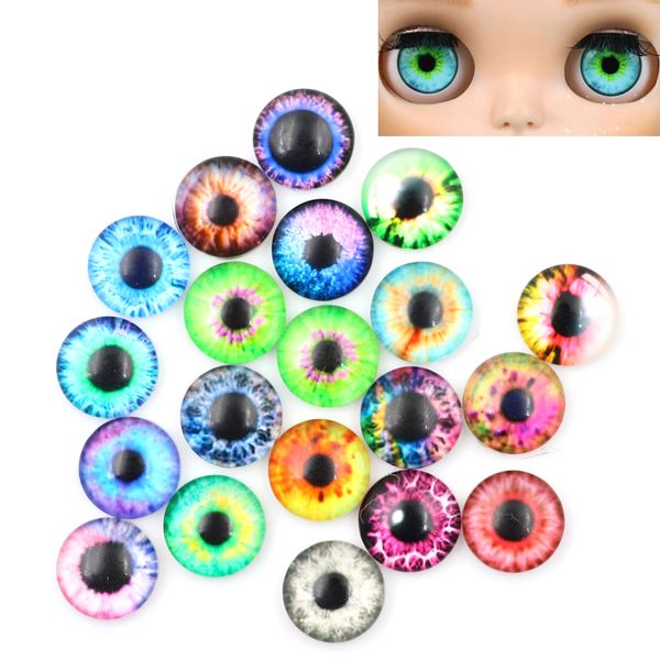 20pcs Realistic DIY Eyes Wiggle Mixed Color DIY Animal Toys Eyes for Kids Dolls
