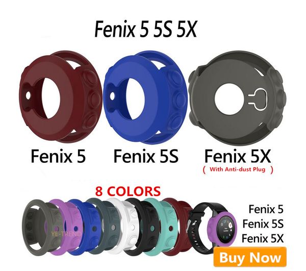 Per Garmin Fenix 5 5S 5X Custodia protettiva in gomma siliconica per Garmin Fenix 5 Custodia per orologio GPS per custodie Garmin Fenix5X Nuovo