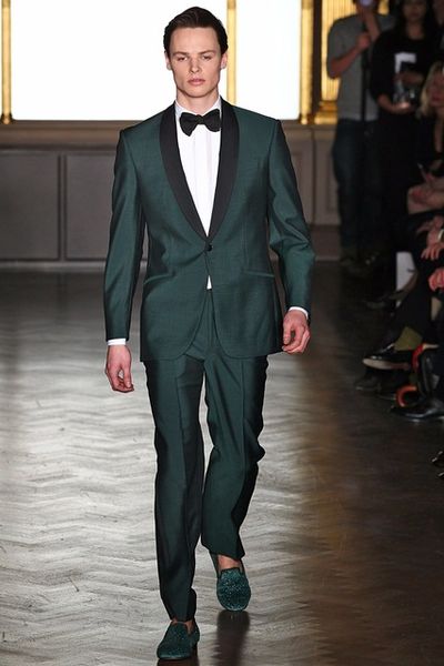 

slim fit зеленый мужские костюмы свадьба жених смокинги 2 шт. (куртка+брюки) жених костюмы лучший человек блейзер, Black;gray