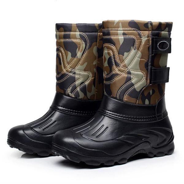 

eu 41-46 men winter ultralight waterproof snow boots outdoor camping fishing climbing hunting thick sole non-slip cotton shoes