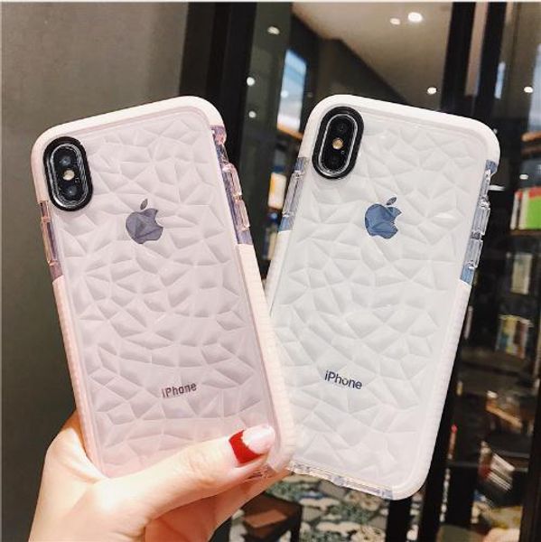 

3d diamond clear case для iphone 7 6 6 s 8 plus x мягкий ударопрочный tpu кристально чистый ультратонкий блестящий чехол для iphone6