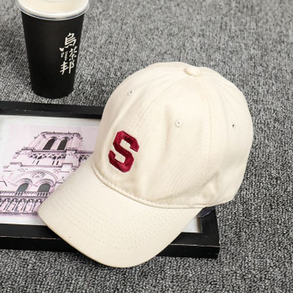 

new 2018 men and women summer new korean embroidery letter s baseball cap casual wild vacation travel sun hat, Blue;gray