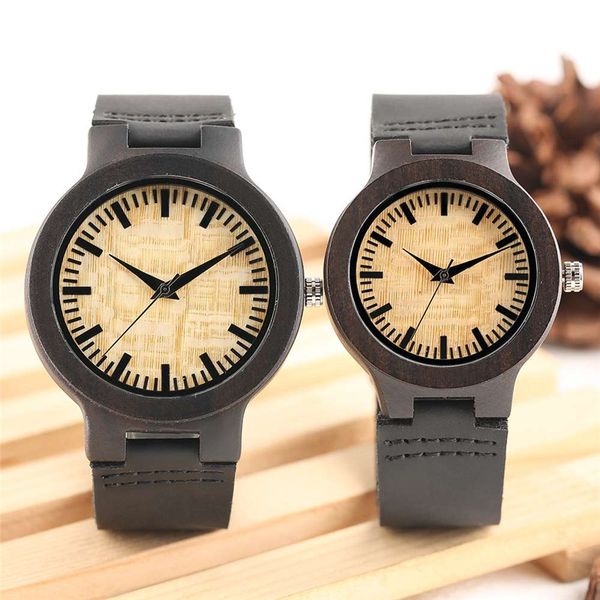 

yisuya couple watches wooden case lover&amp#39s gift for men women, Slivery;brown