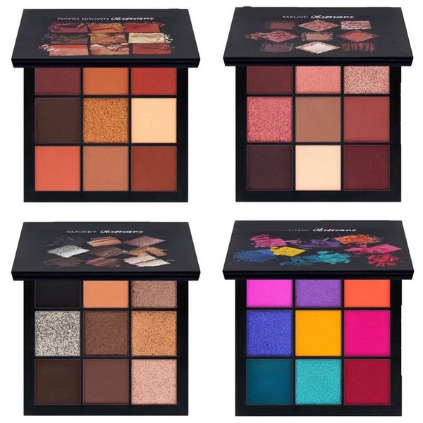 

New arrival warm brown mauve mokey electric ob e ion eye hadow palette 9 color eye hadow makeup palette