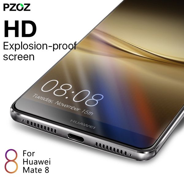 

Pzoz huawei mate 8 Закаленное стекло Защитная пленка для экрана 9h для huawei mate8 Прозрачный э