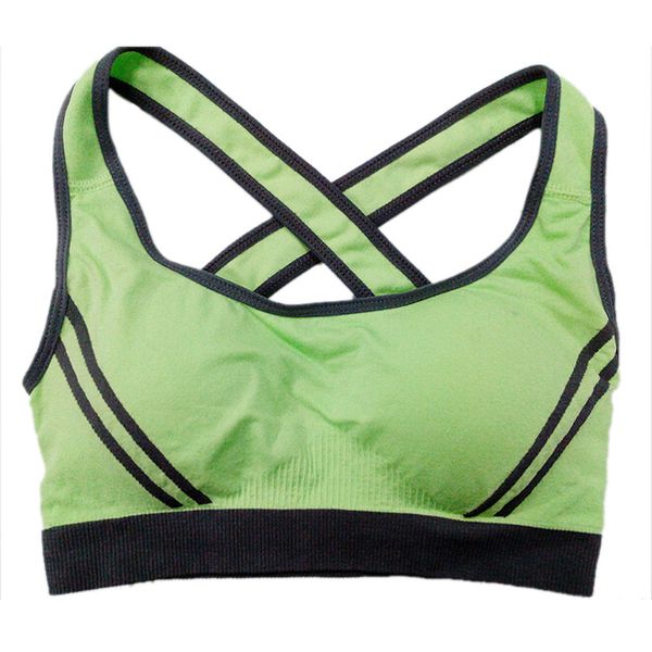 

sz-lgfm-seamless sport bra comfortable bra push up for sports-green, White;black