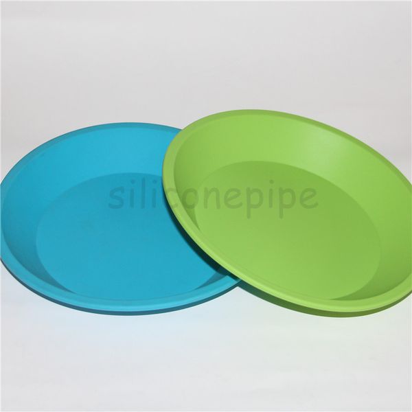 Popular grande silicone profundo prato recipiente bandeja 8 recipientes de cera de silicone bho para fumar tubo de cera de silicone bocal para bongo