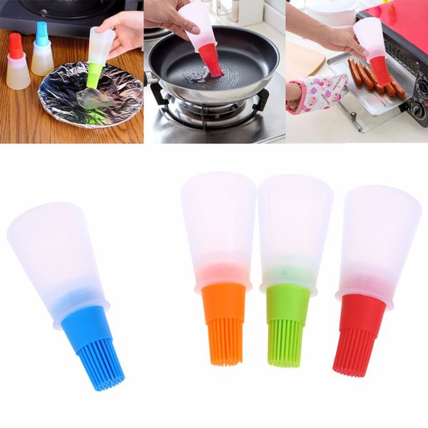 

honey oil brush bottle silicone cooking baking basting bbq pancake kitchen tool