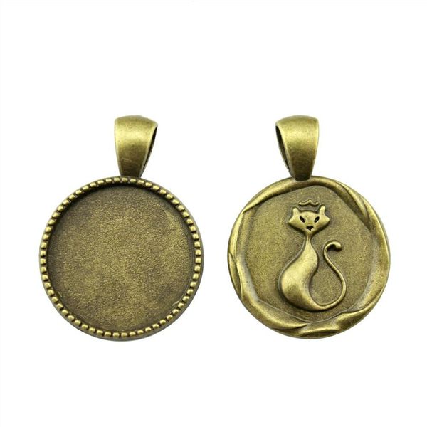 

15 шт. кабошон камея базовый лоток безель пустой diy ювелирных изделий кошка фон боковой на внутренний размер 20 мм круглый камеи и кабошоны, Slivery;crystal