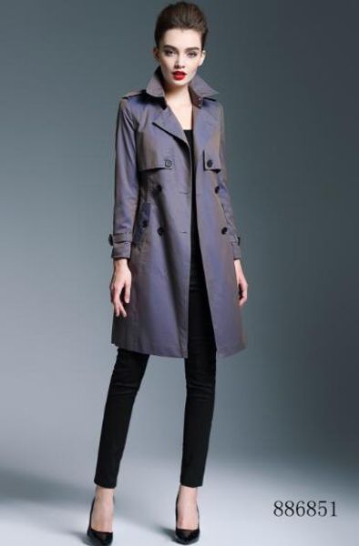 

New arrival women fa hion brand long tyle trench coat double brea ted lim fit long trench for women b6851f370 xxl