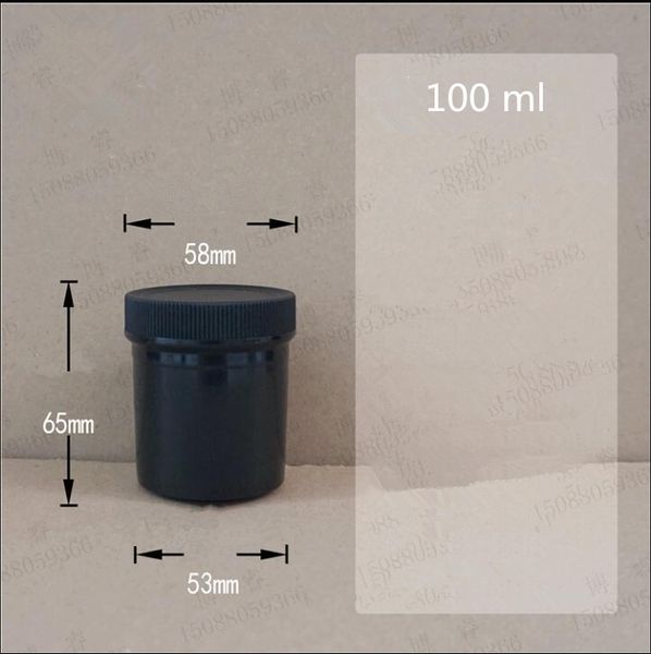 

30 pcs 100 150 250 ml empty black plastic bottles bank for ink paste sample packaging containers