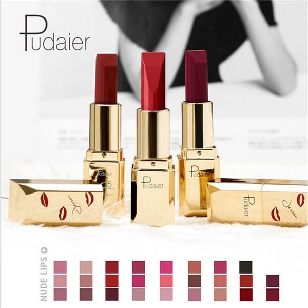 Pudaier 26 colori labbra velluto sexy labbro rosso rossetto opaco make up bellezza rossetto cosmetico opaco rossetti lucidi DHL spedizione gratuita